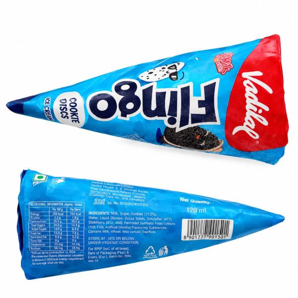 VADILAL FUNTASTIC COOKIES DISC ICE CREAM - 120ml